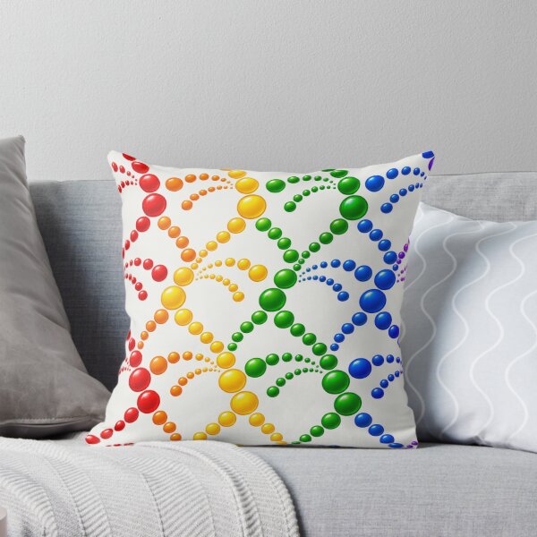 Item preview, Rainbow Circle Dots Pattern – Colorful Beaded Wave Design designed and sold by annenambiro.