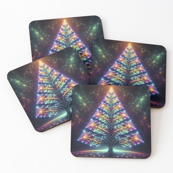 Item preview, Psychedelic Fractal Christmas Tree – Sacred Geometry Cosmic Holiday Art designed and sold by Dominik1994.