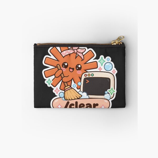 Item preview, Kawaii Claude Code /clear - Cute Claude AI Spark Sweeping Terminal Sticker designed and sold by Stick Erify.