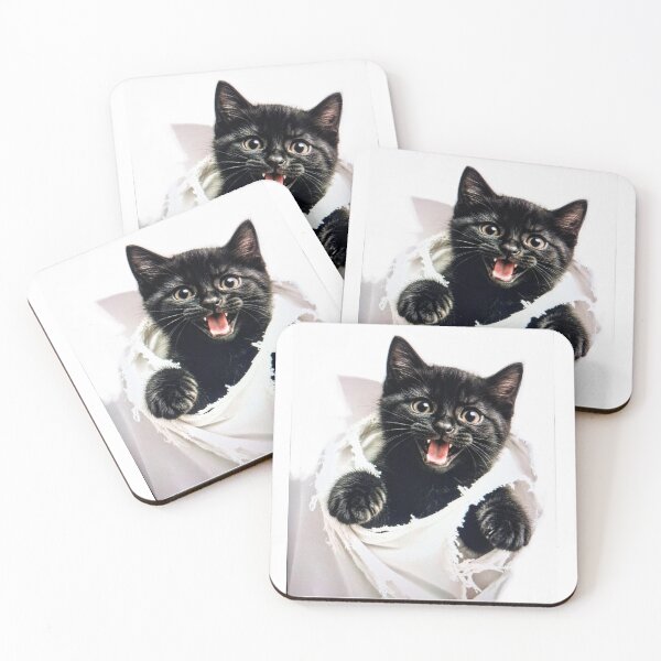 Item preview, Black Cat Ripping Through Fabric. designed and sold by RBest!.