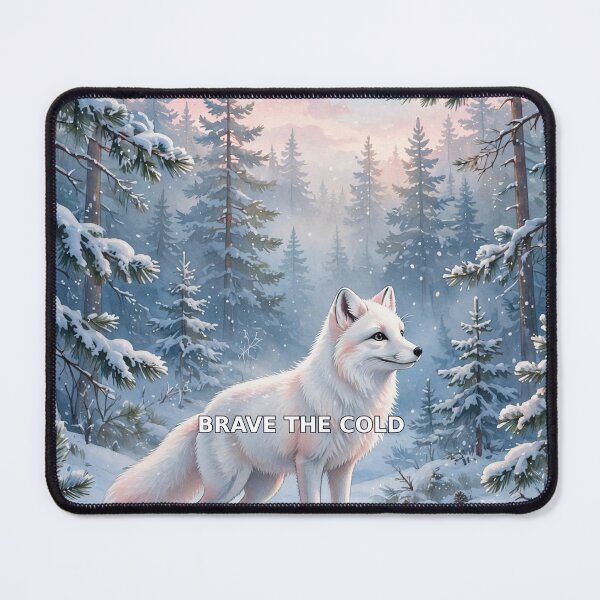 Item preview, Brave The Cold Arctic Fox Snow Forest Design designed and sold by TamilThread.