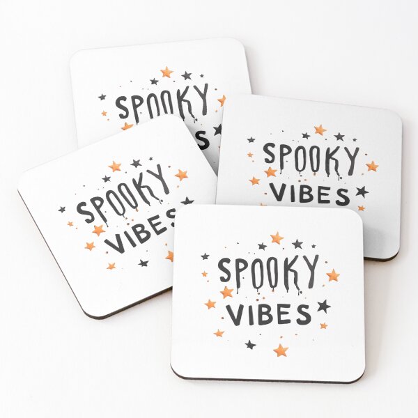 Item preview, Spooky Vibes Dripping Letters Orange Black Stars Halloween designed and sold by Digital Design Art.