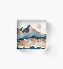 Golden Peaks Acrylic Block