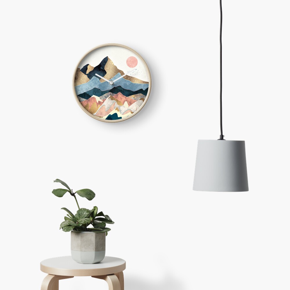 Golden Peaks Clock