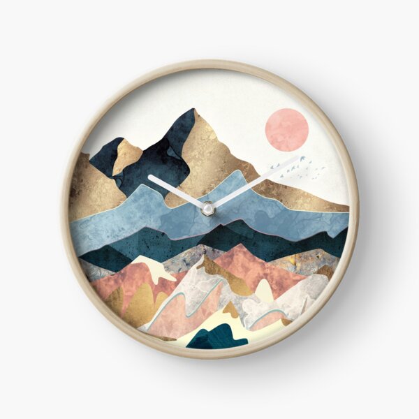 Golden Peaks Clock