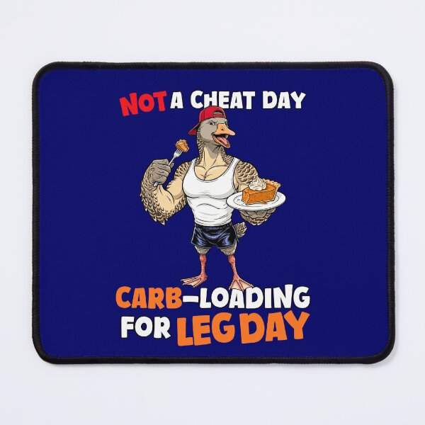Item preview, Thanksgiving Cheat Day Leg Carb Loading Jacked Goose Gym Bro designed and sold by QuirkyGuacamole.