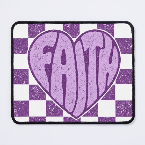 Item preview, Vintage Purple Checkerboard Bubble Heart Faith  designed and sold by JaymeOctober.