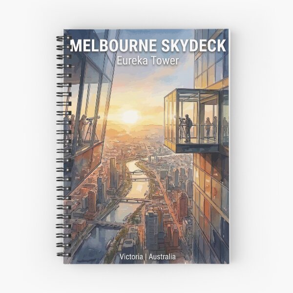 Item preview, Melbourne Skydeck Eureka Tower Sunset Victoria Australia designed and sold by NeighbourlyHues.
