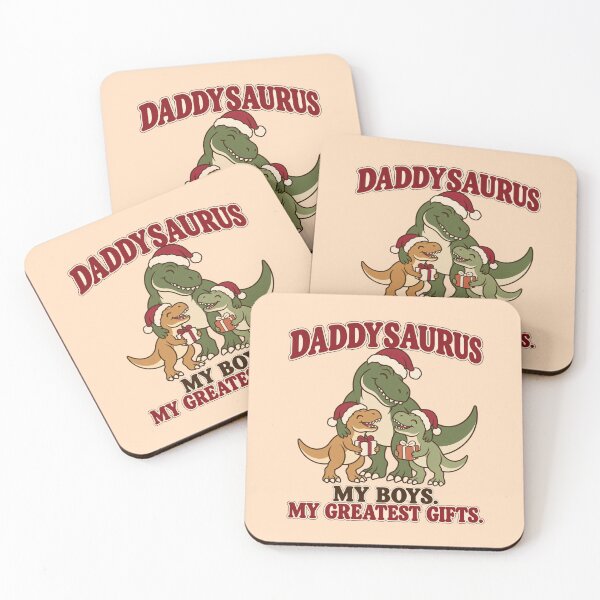Item preview, Daddysaurus My Boys My Greatest Gifts – Proud Dad of Two Sons Christmas Design designed and sold by Im-Ara.