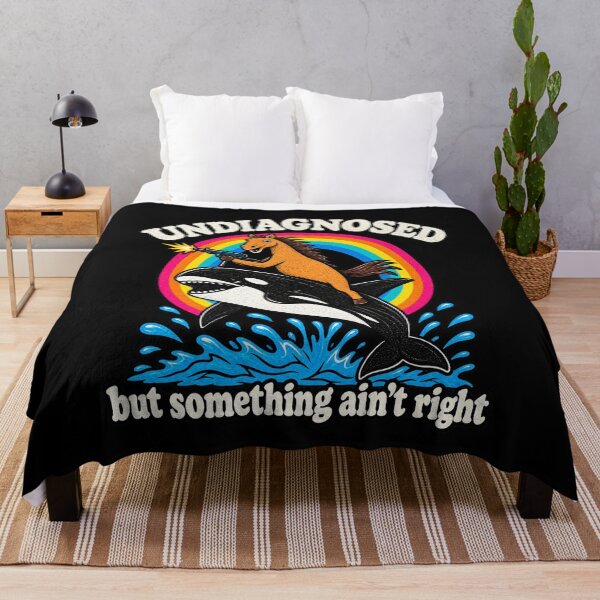 Item preview, Undiagnosed Humor Funny Horse Orca Whale Rainbow Meme designed and sold by w1ckerman.