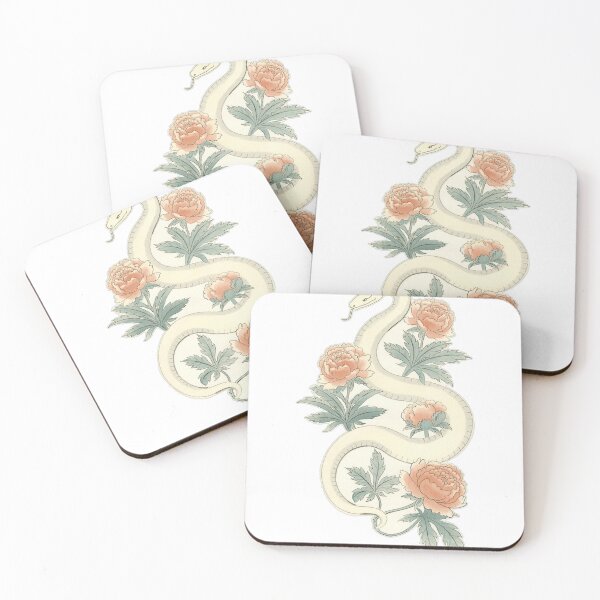 Item preview, White Snake and Peony Irezumi Style Art designed and sold by gold0911.