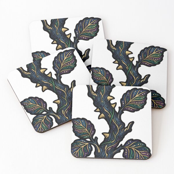 Item preview, Cryptid Thorn Bramble - Gothic Winter Flora Emblem designed and sold by IllumeInk.
