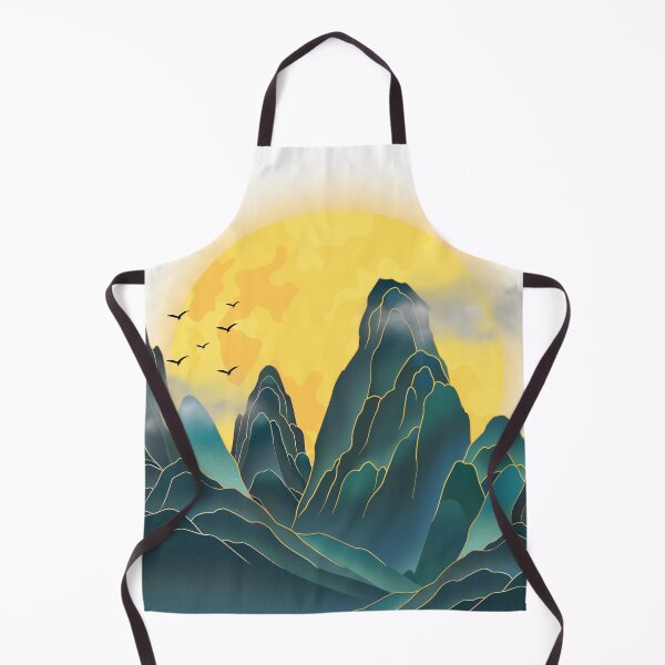 Item preview, Luna dorada sobre montañas místicas designed and sold by KaurieDesigns.