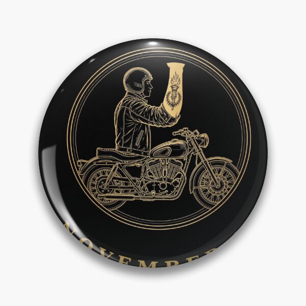 Item preview, Lest We Forget – Motorcycle Rider Torch Tattoo Gold Badge designed and sold by DRAWARTIST22.