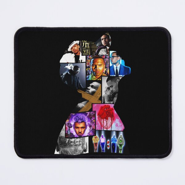 Item preview, Chris Brown All Albums Colorful Music Collage designed and sold by LittleMaves.