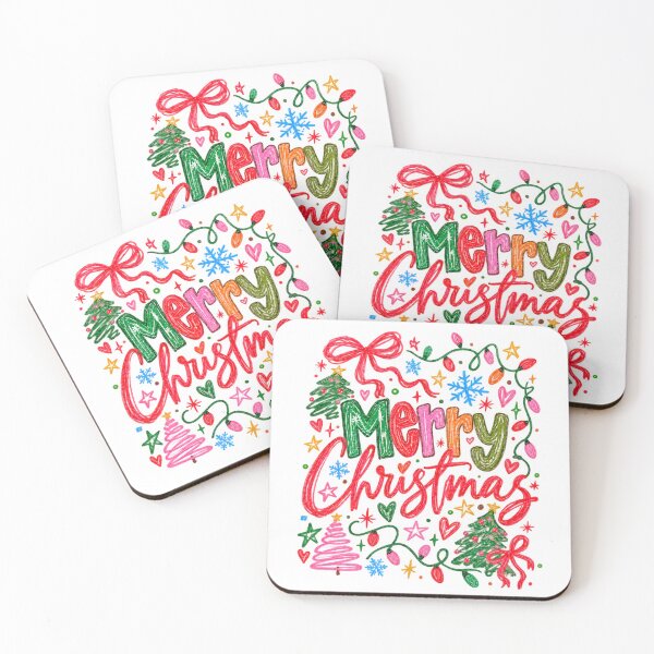 Item preview, Merry Christmas Doodles with Trees and Bows designed and sold by JolinChinn.