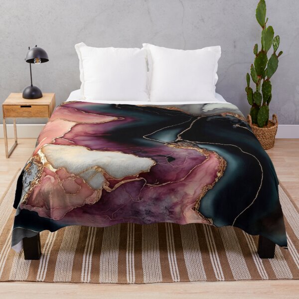Item preview, Pink Coast – Pink Charcoal Abstract Alcohol Ink Art designed and sold by inkvestor.
