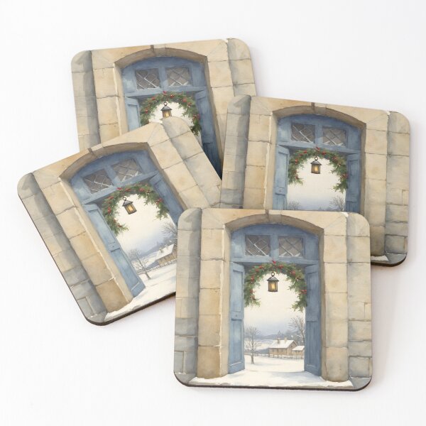 Item preview, Blue Archway to the Winter Village designed and sold by LineAndShape.