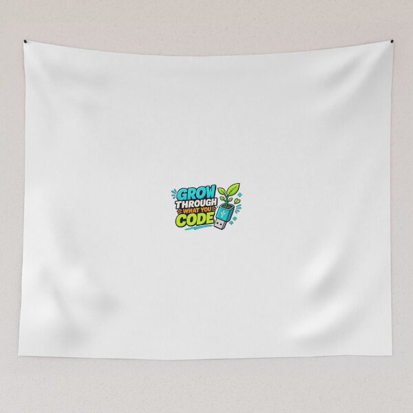 Item preview, Grow Through What You Code Funny Programmer Humor designed and sold by TBillMAG — Retro Tech & IT Humor.