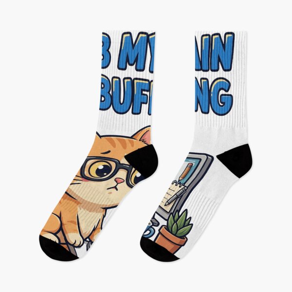 Item preview, Funny Cat Brain Buffering At Computer designed and sold by prithvi chand.