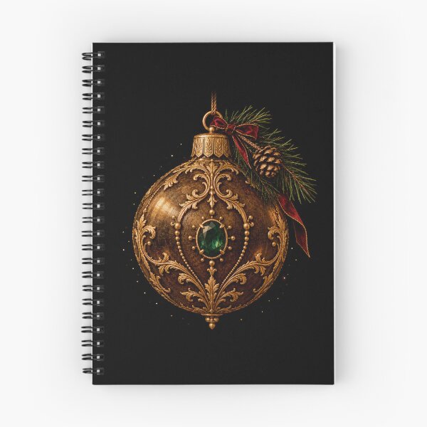 Item preview, Bronze Christmas Bauble | Emerald Gem Gothic Art designed and sold by Briarmoire.