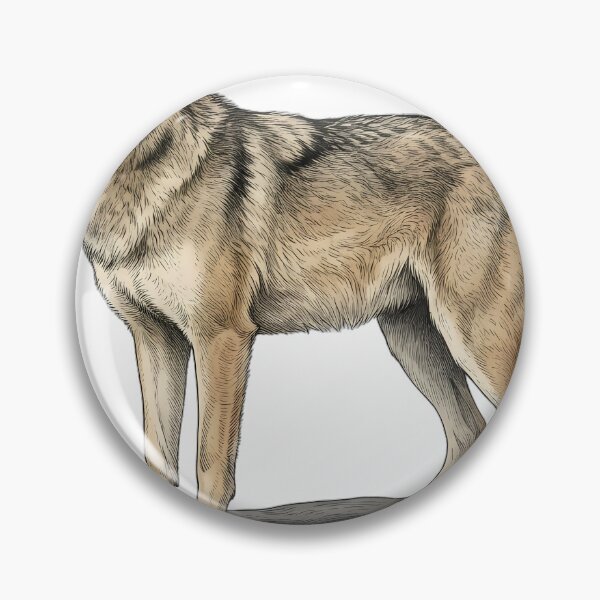 Item preview, Vintage Naturalist Arabian Wolf - Antique Winter Wildlife Art designed and sold by Catch333.
