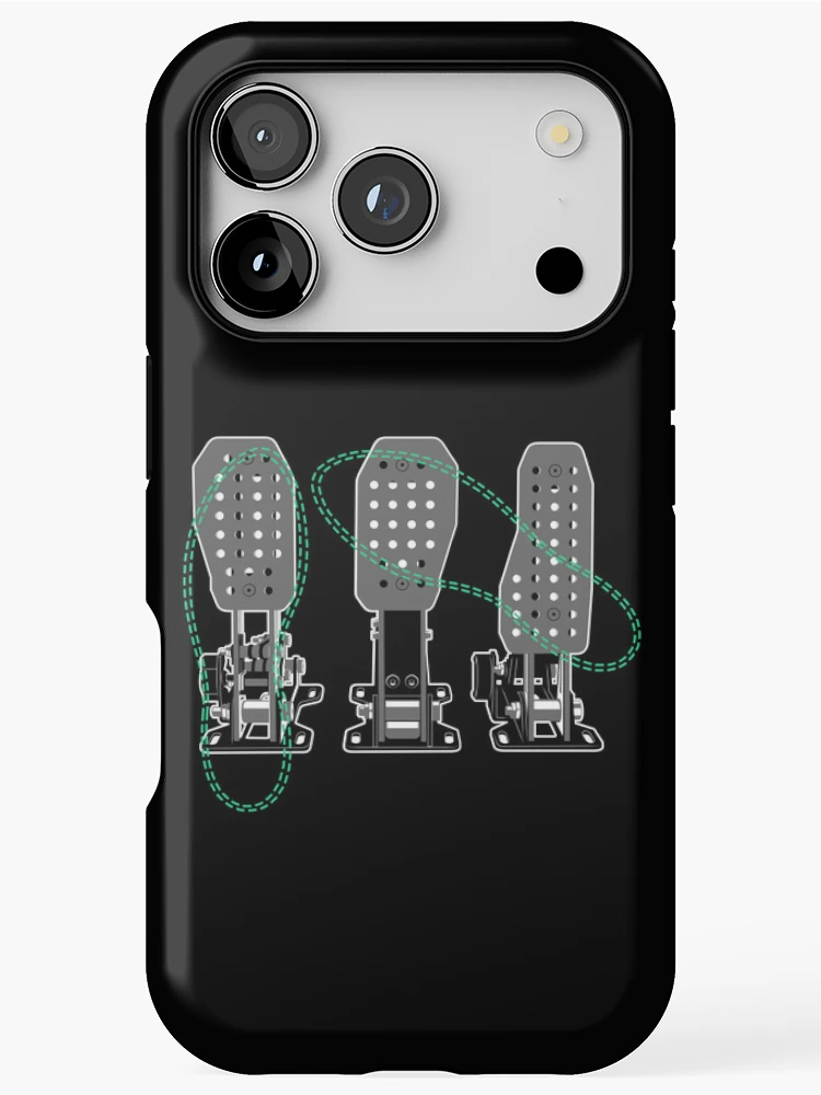 Thumbnail 1 of 4, iPhone Case, Sim Racing Pedals – Sim Racer Racing Gamer Setup designed and sold by 365CarMods Official.