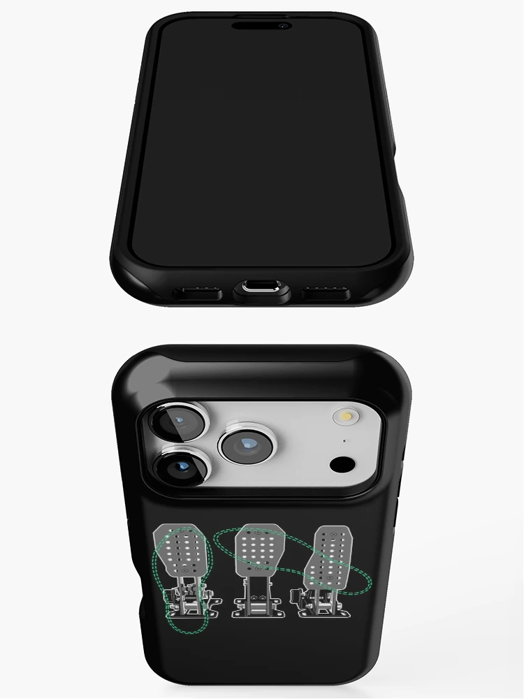 Thumbnail 3 of 4, iPhone Case, Sim Racing Pedals – Sim Racer Racing Gamer Setup designed and sold by 365CarMods Official.