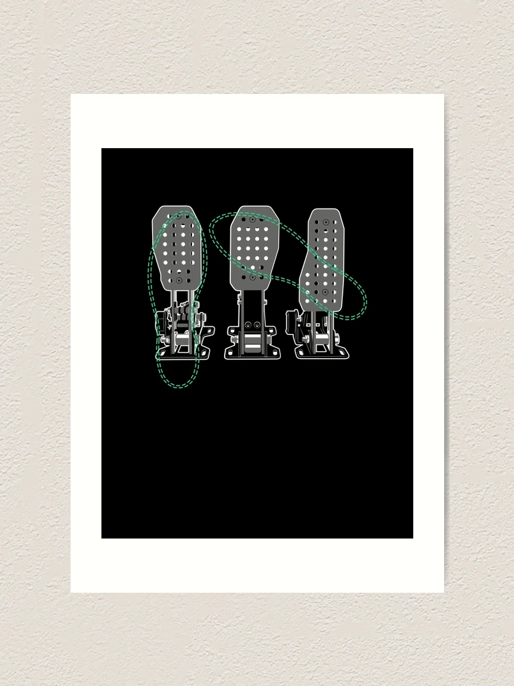 Thumbnail 1 of 3, Art Print, Sim Racing Pedals – Sim Racer Racing Gamer Setup designed and sold by 365CarMods Official.