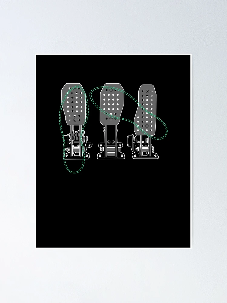 Thumbnail 1 of 3, Poster, Sim Racing Pedals – Sim Racer Racing Gamer Setup designed and sold by 365CarMods Official.