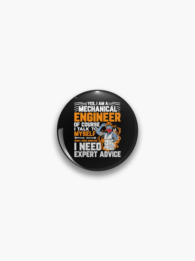 Thumbnail 1 von 3, Button, Yes I Am A Mechanical Engineer Funny Quote designt und verkauft von RileyAngelaShop.