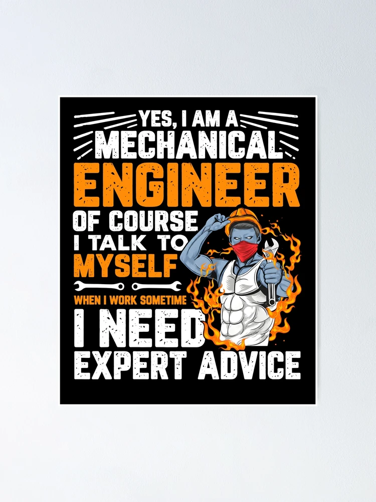 Thumbnail 1 von 3, Poster, Yes I Am A Mechanical Engineer Funny Quote designt und verkauft von RileyAngelaShop.