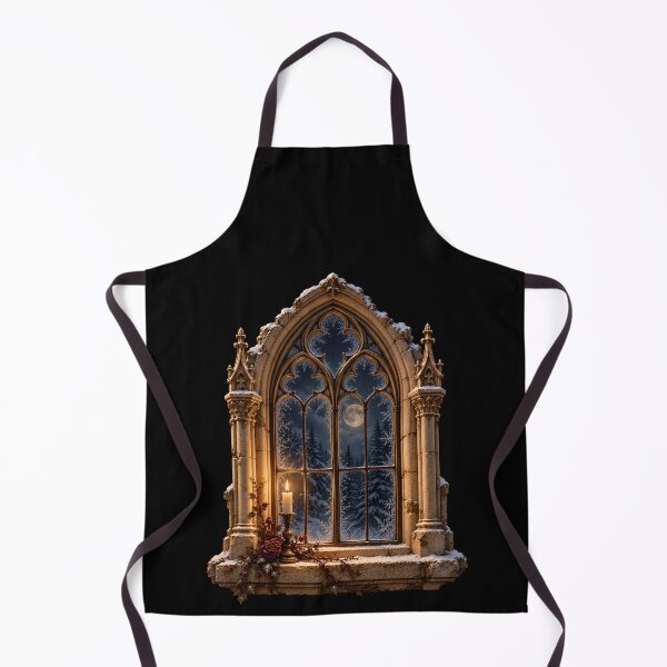 Item preview, Gothic Winter Window | Candlelit Dark Academia Art designed and sold by Briarmoire.