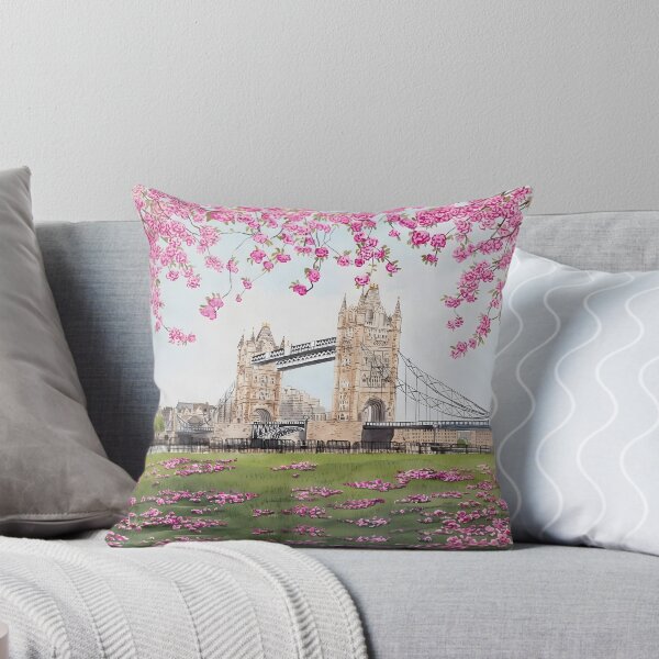 Item preview, London Tower Bridge Wall Art – Spring Cityscape Painting, England designed and sold by POSTERIOCREW.