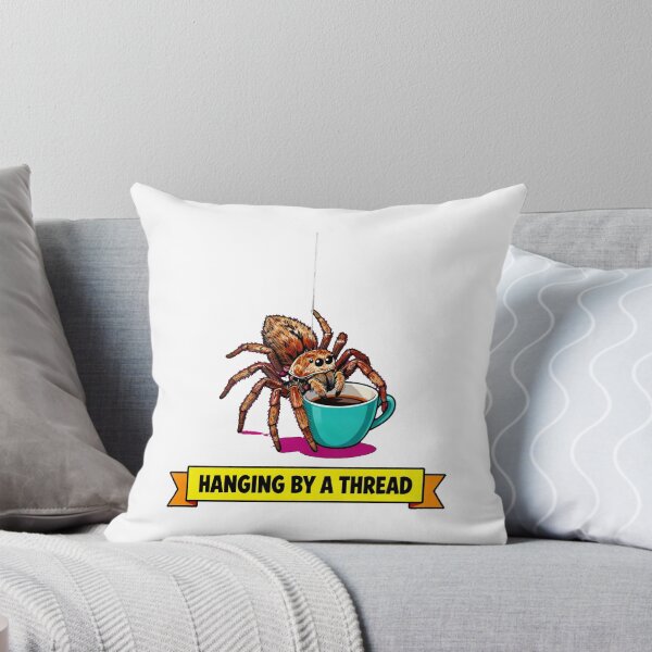 Item preview, Hanging By A Thread - Funny Tired Spider Burnout Meme designed and sold by Arc2020.