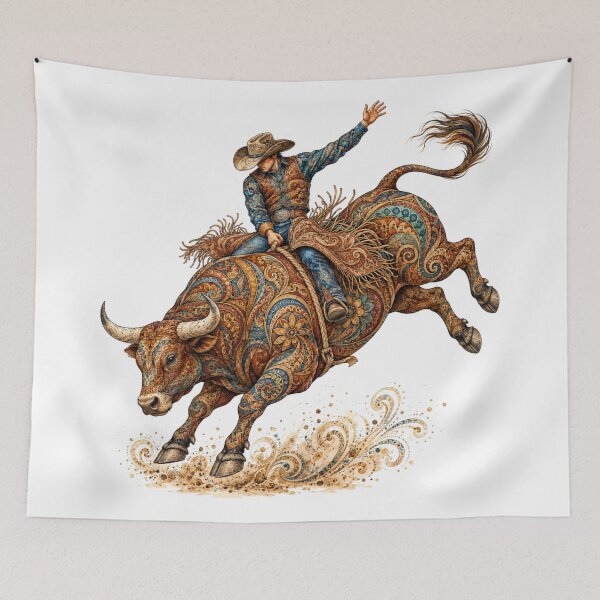 Item preview, Bull Rider designed and sold by PaintedbyCarol.