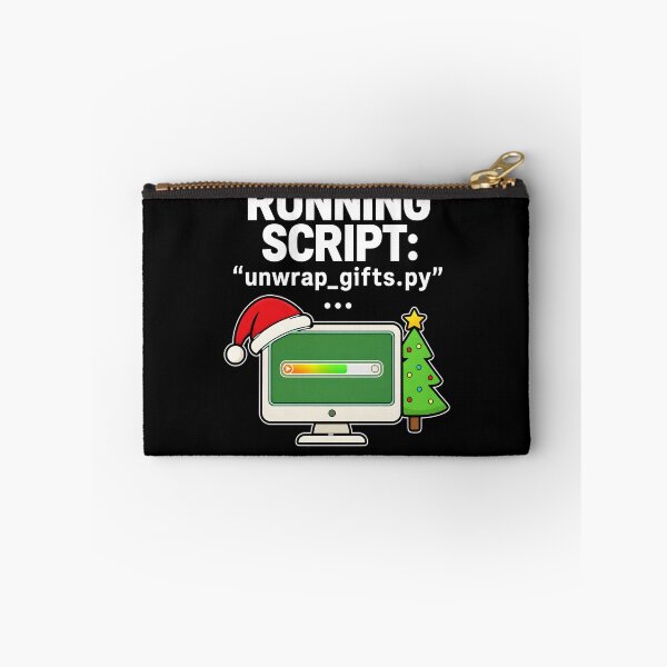 Aperçu de l'œuvre Running Script Unwrap Gifts Funny Christmas Coding créée et vendue par AmberWild.