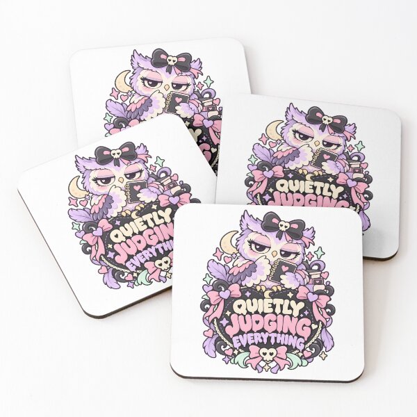Item preview, Quietly Judging Everything Kawaii Pastel Goth Owl designed and sold by LoafLogic.