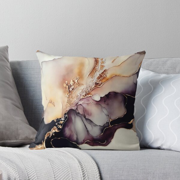 Item preview, Magnolia Aurora – Blush Plum Magnolia Alcohol Ink Art designed and sold by inkvestor.