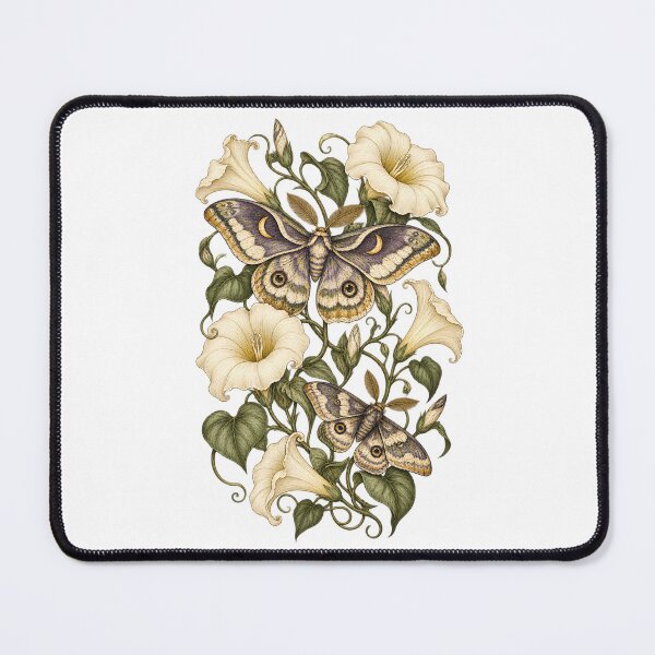 Item preview, Moths and Moonflowers, Vintage Botanical Illustration designed and sold by JohnMK369.