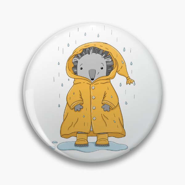 Artikelvorschau, Igel für Regentage – Gelber Regenmantel und Regenstiefel entworfen und verkauft von OKartashova.
