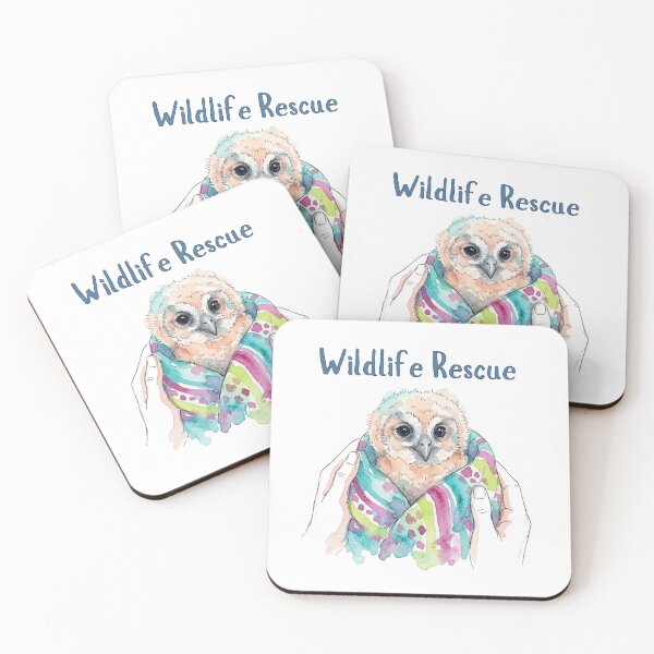 Item preview, Cute Baby Owl Wildlife Rescue Watercolor Art designed and sold by bvdesignart.