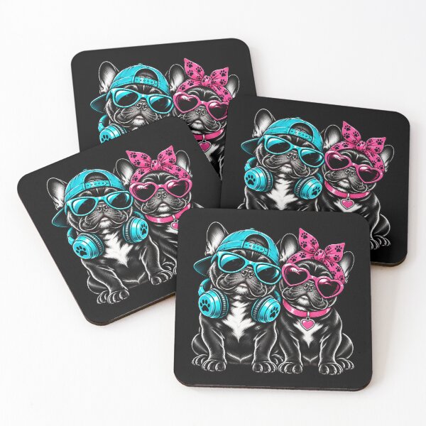 Item preview, Cute French Bulldog Couple Sunglasses Dog Lovers designed and sold by Ultimate Threads.