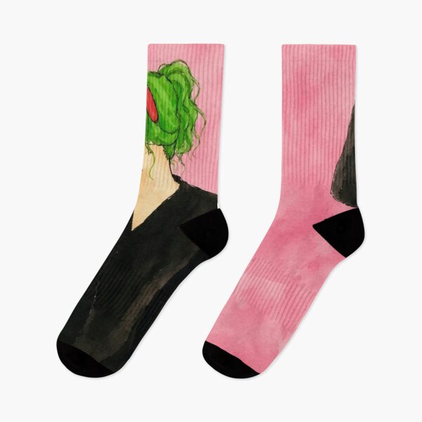 Item preview, Pink Harmony – Hand-Painted Neon Green Watercolor Art designed and sold by Alemway.