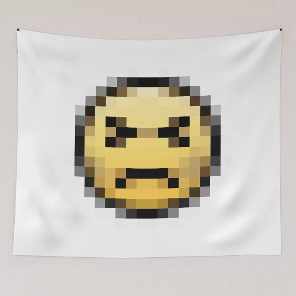Item preview, Annoyed Smiley Pixel Art designed and sold by Crownaged.