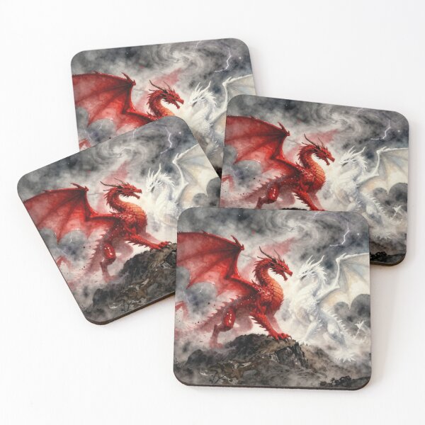 Item preview, The battle of the two dragons (Welsh Celtic mythology) designed and sold by jefboutique6150.