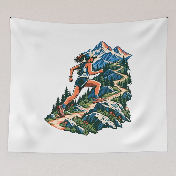 Item preview, Trail Runner Above The Treeline designed and sold by Philippa Shop.
