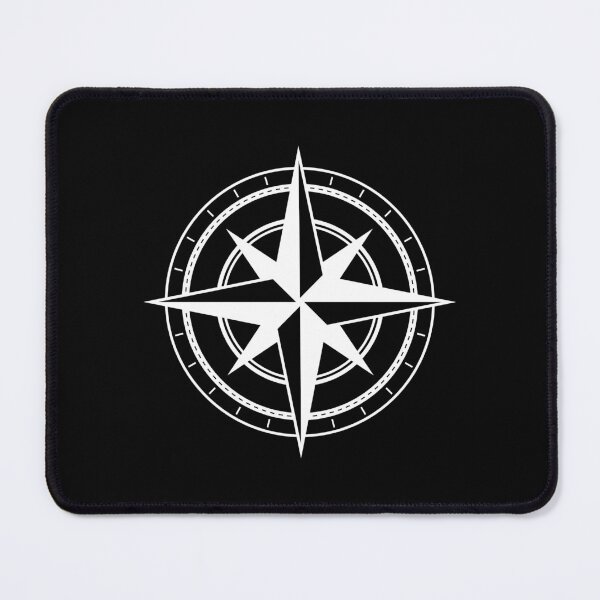 Item preview, White Compass Rose Minimalist Nautical Navigation Geometric Symbol designed and sold by AnnSign.