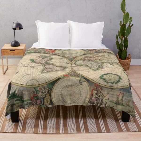Item preview, Antique World Map Wall Art, Vintage Celestial Cartography Print, Historical Map Decor designed and sold by RickE.