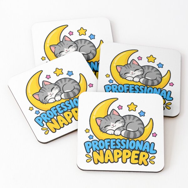 Item preview, Professional Napper Sleepy Cat on the Moon designed and sold by T0LD Studio.